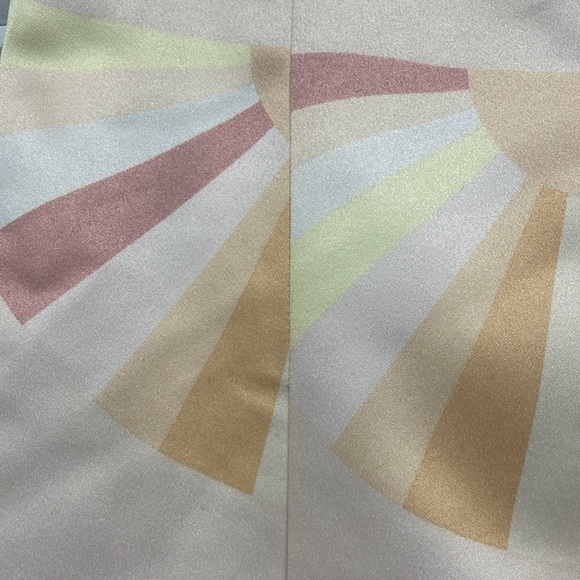 Club Monaco NWT Peach Cream Sunshine Patterned Pleated A-Line Mini Skirt - Picture 2 of 7